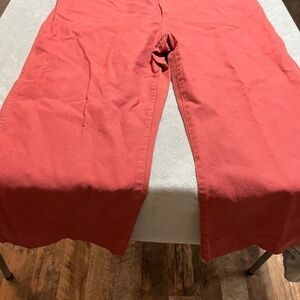 Madewell Emmett Women Slim Wide Leg Jeans Zip Cropped Pants Size 36